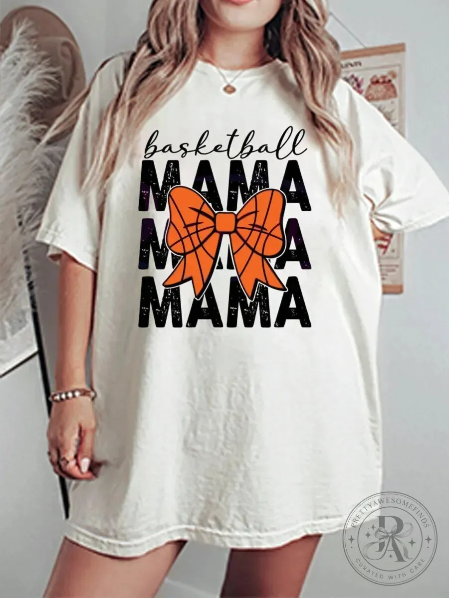 Basketball Mama Oversized Graphic T-Shirt for Women 2 Basketball Mama Oversized Graphic T-Shirt for Women