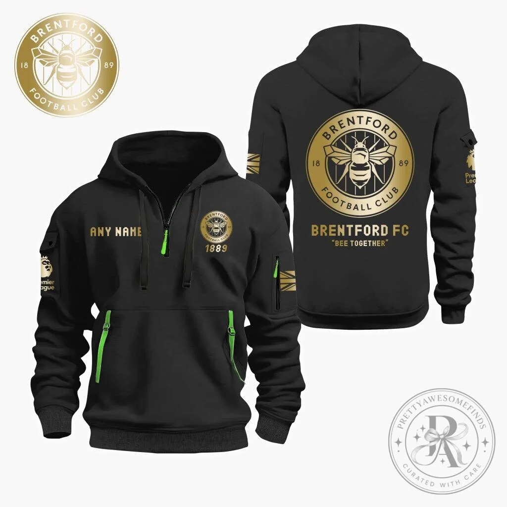 Brentford Football Club Personalized Quarter Zip Hoodie