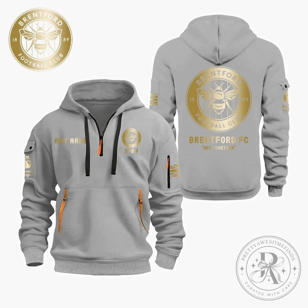 Brentford Football Club Personalized Quarter Zip Hoodie 12 Brentford Football Club Personalized Quarter Zip Hoodie