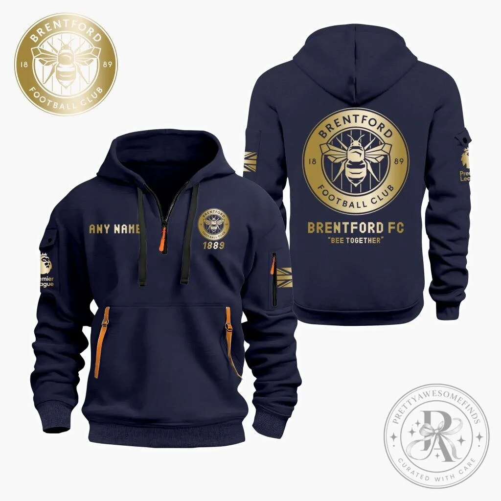 Brentford Football Club Personalized Quarter Zip Hoodie 13 Brentford Football Club Personalized Quarter Zip Hoodie