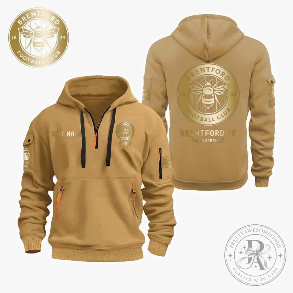 Brentford Football Club Personalized Quarter Zip Hoodie 16 Brentford Football Club Personalized Quarter Zip Hoodie