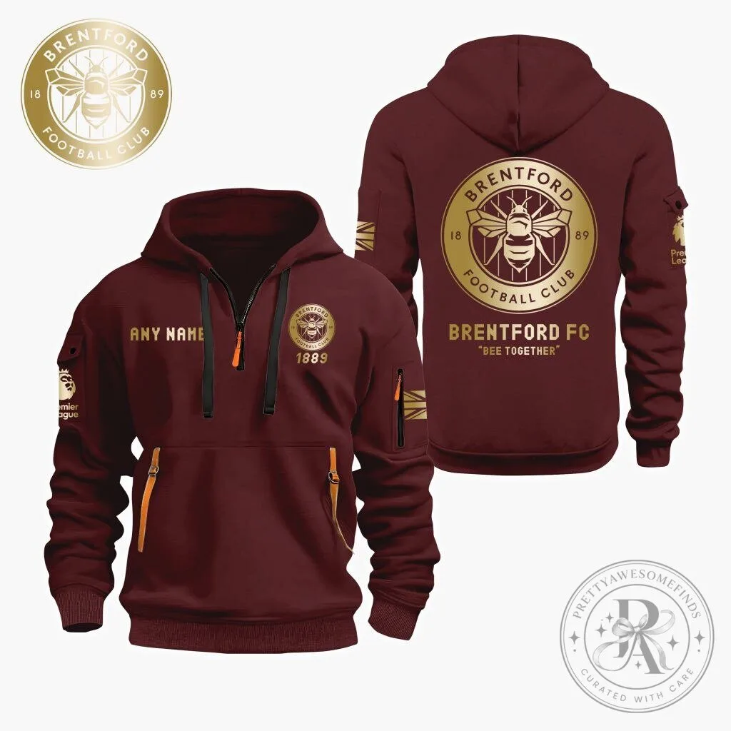 Brentford Football Club Personalized Quarter Zip Hoodie 17 Brentford Football Club Personalized Quarter Zip Hoodie