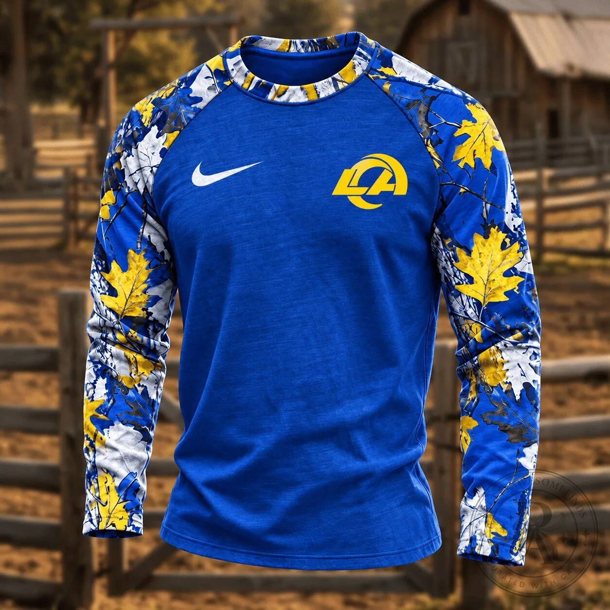 Los Angeles Rams NFL Camouflage Hunting Long Sleeve Shirt