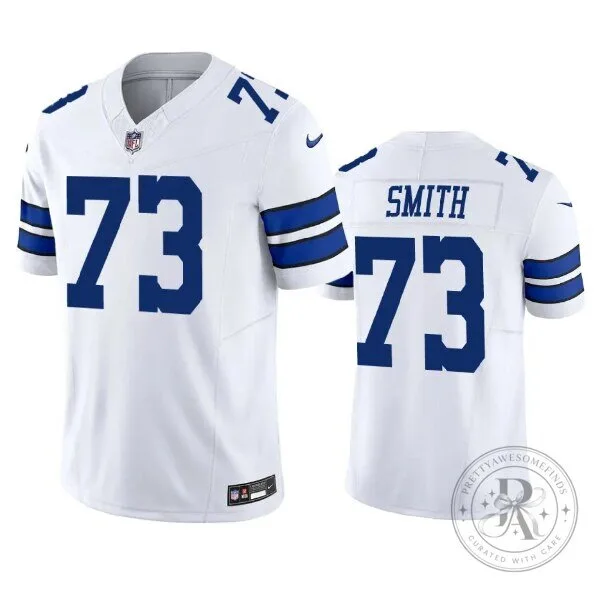 Dallas Cowboys Football Tyler Smith Number 73 White Player Jersey