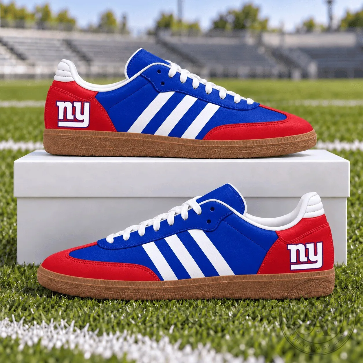 New York Giants NFL Football Team Logo Blue and Red Samba Shoes