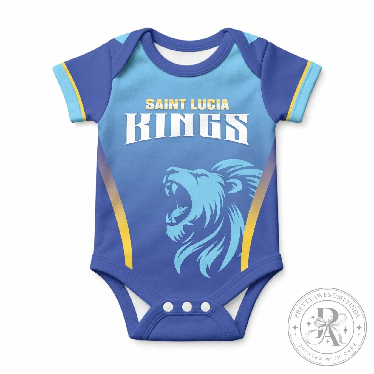Saint Lucia Kings Cricket Team Baby Bodysuit Infant Romper 3 Saint Lucia Kings Cricket Team Baby Bodysuit Infant Romper