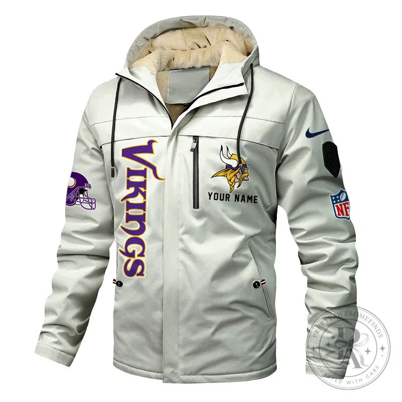 Minnesota Vikings Personalized Winter Coat NFL Football Team Fan Jacket