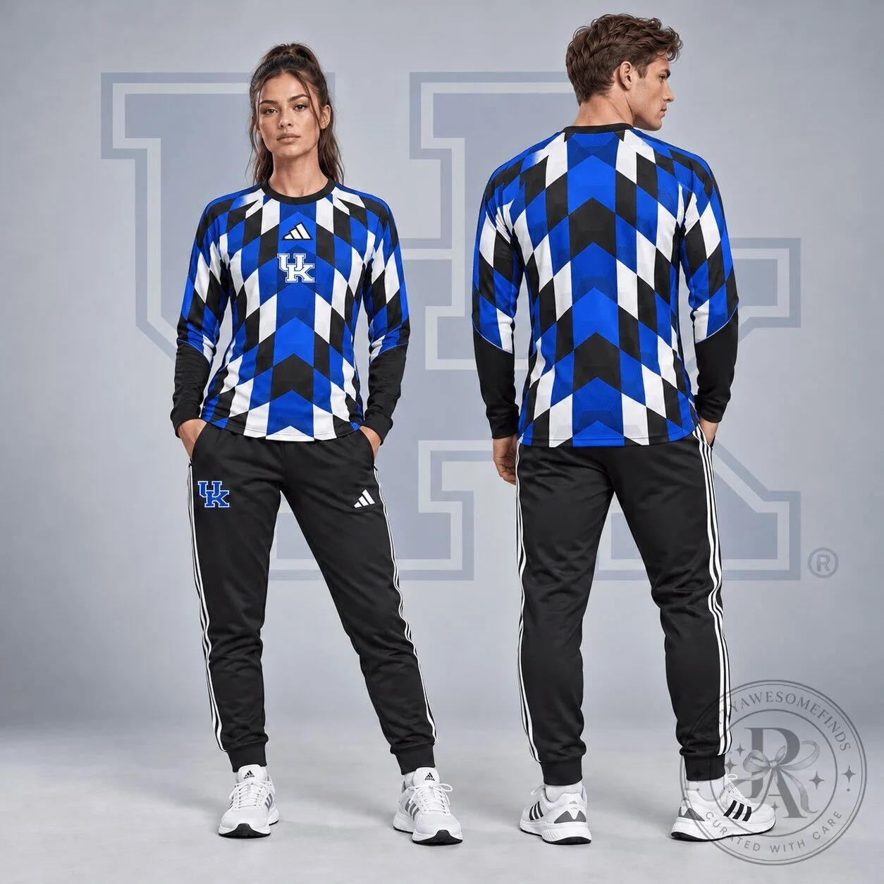 Kentucky Wildcats Diamond Chevron Long Sleeve Performance Shirt