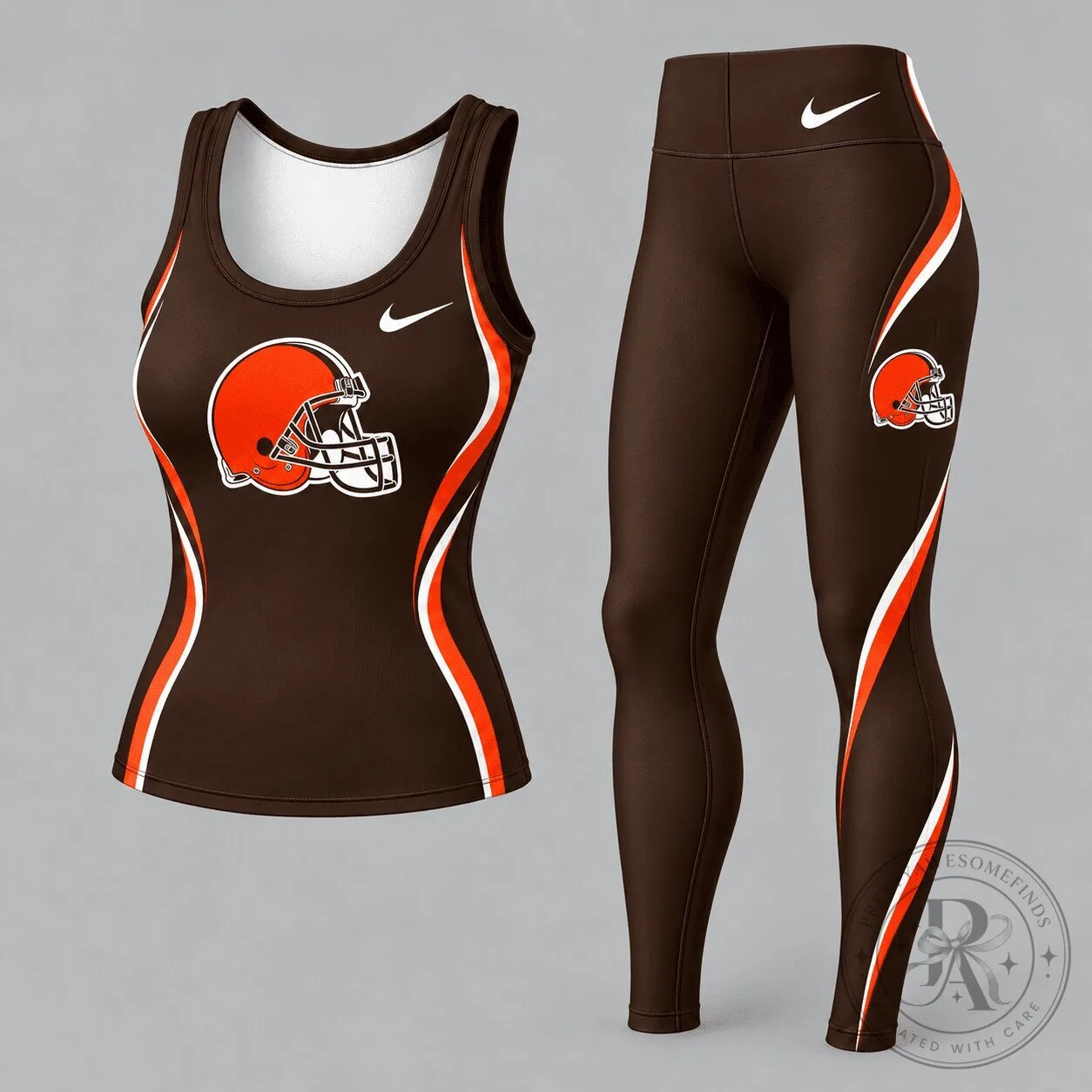Cleveland Browns Women's Football Team Logo Dynamic Curve Tank Top