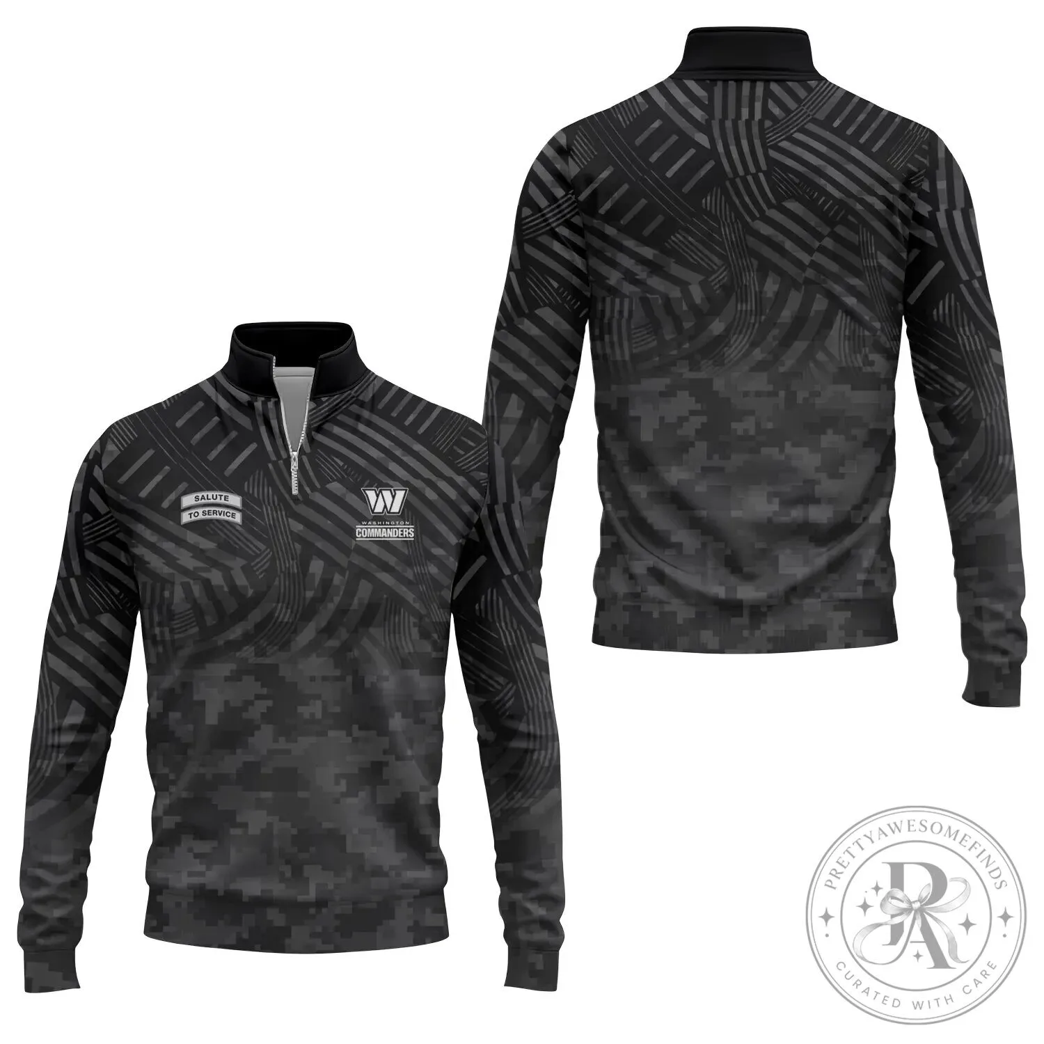Washington Commanders Salute To Service Quarter-Zip Pullover Sweatshirt