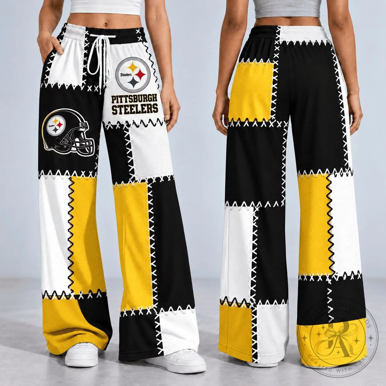 Pittsburgh Steelers NFL Team Patchwork Style Casual Sports Fan Pants 2 Pittsburgh Steelers NFL Team Patchwork Style Casual Sports Fan Pants