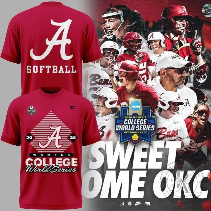Alabama Crimson Tide Softball Women’s College World Series 2026 T-Shirt