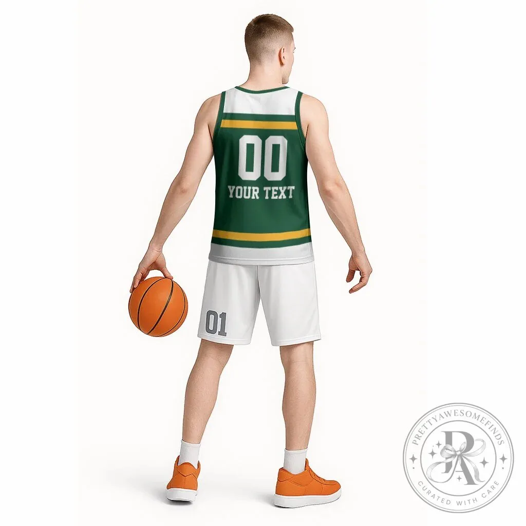 Australia National Team Green and Gold Kangaroo Sports Basketball Jersey 14 Australia National Team Green and Gold Kangaroo Sports Basketball Jersey