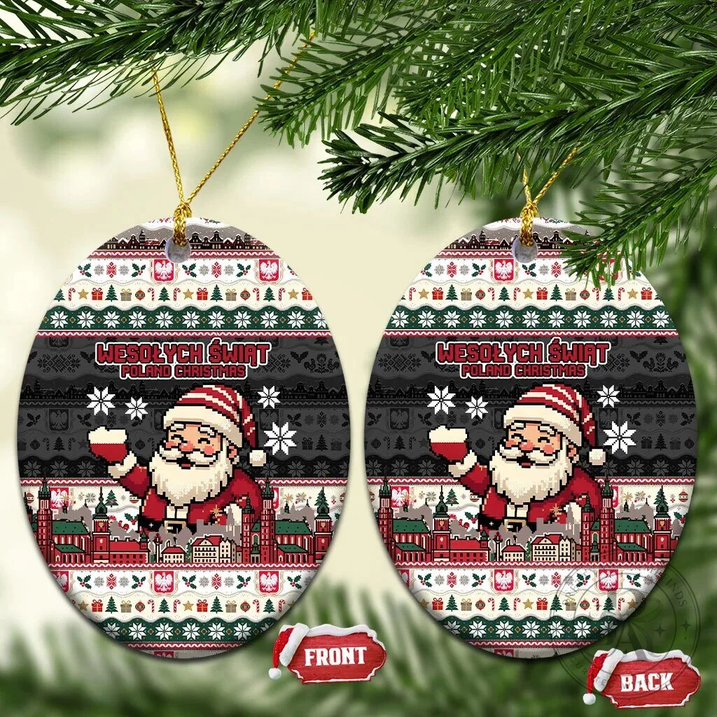 Wesolych Swiat Poland Christmas Ceramic Ornament Polish Eagle Crest Santa Claus 23 Wesolych Swiat Poland Christmas Ceramic Ornament Polish Eagle Crest Santa Claus