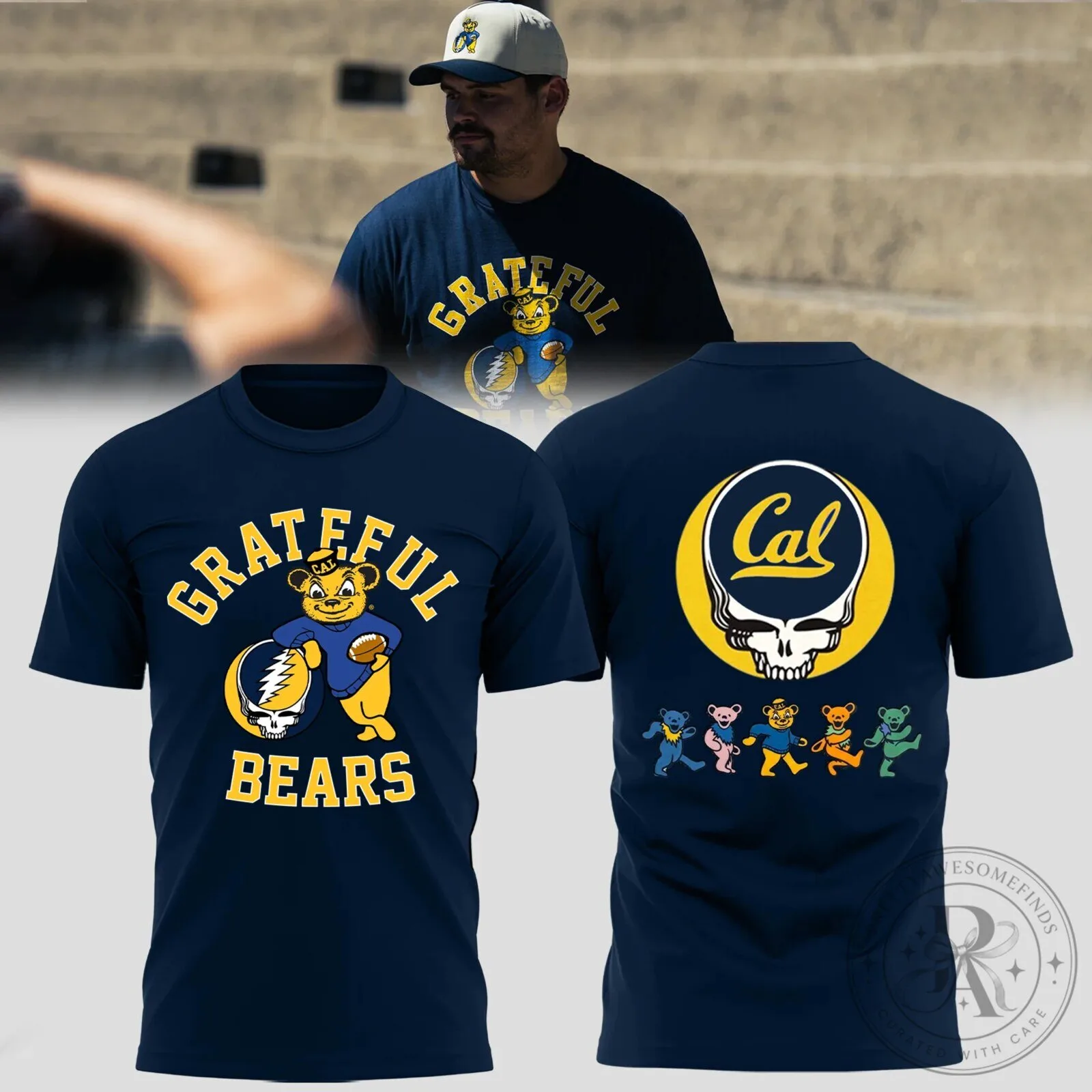 Steal Your Face T-Shirt featuring Grateful Dead for California Golden Bears Football Supporters