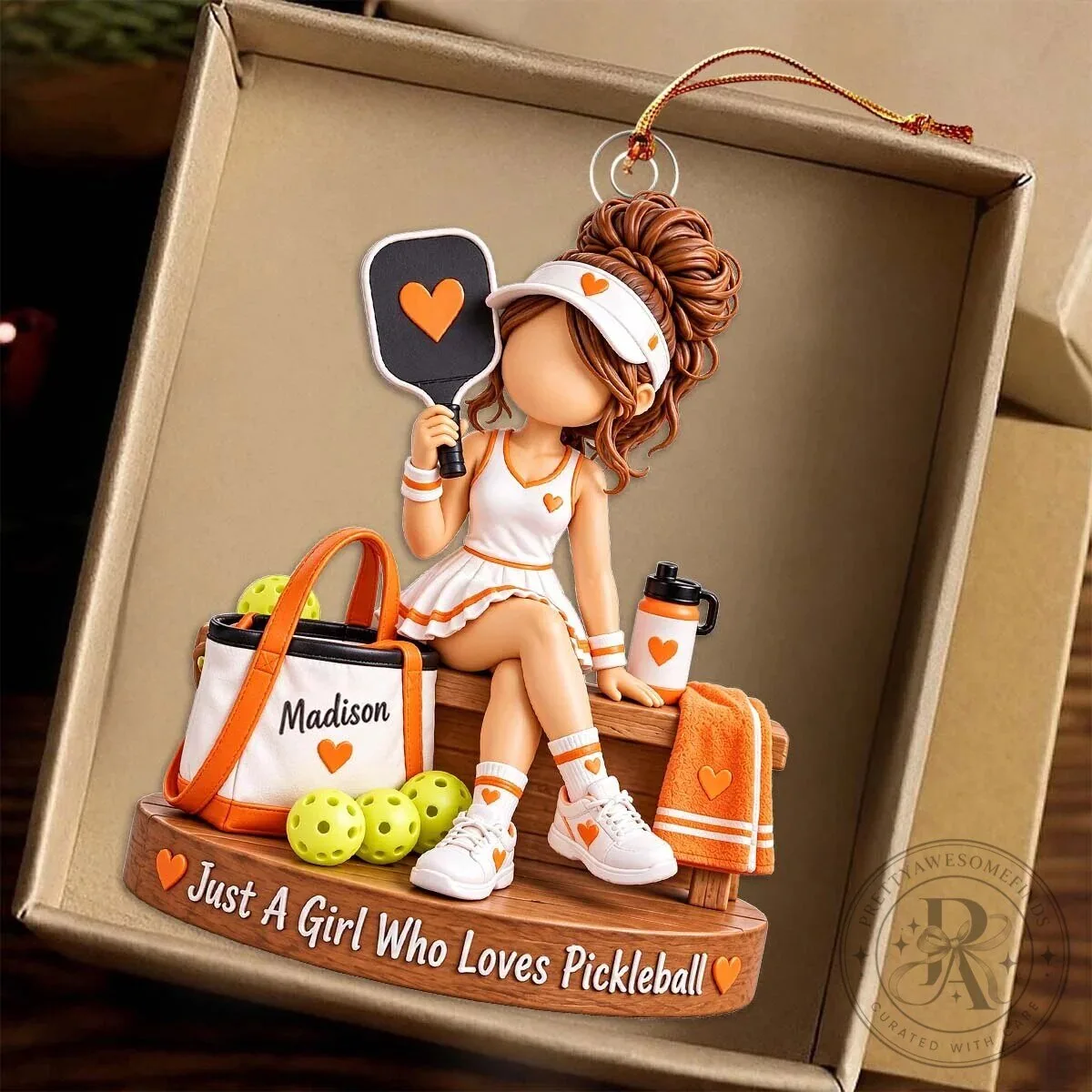 Personalized Pickleball Girl Christmas Ornament 9 Personalized Pickleball Girl Christmas Ornament