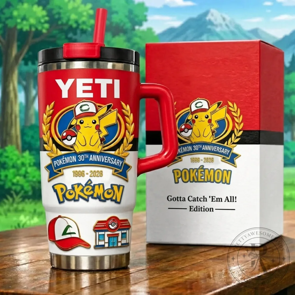 Pikachu 30th Anniversary Tumbler - Gotta Catch Em All Limited Edition Pikachu 30th Anniversary Tumbler - Gotta Catch Em All Limited Edition