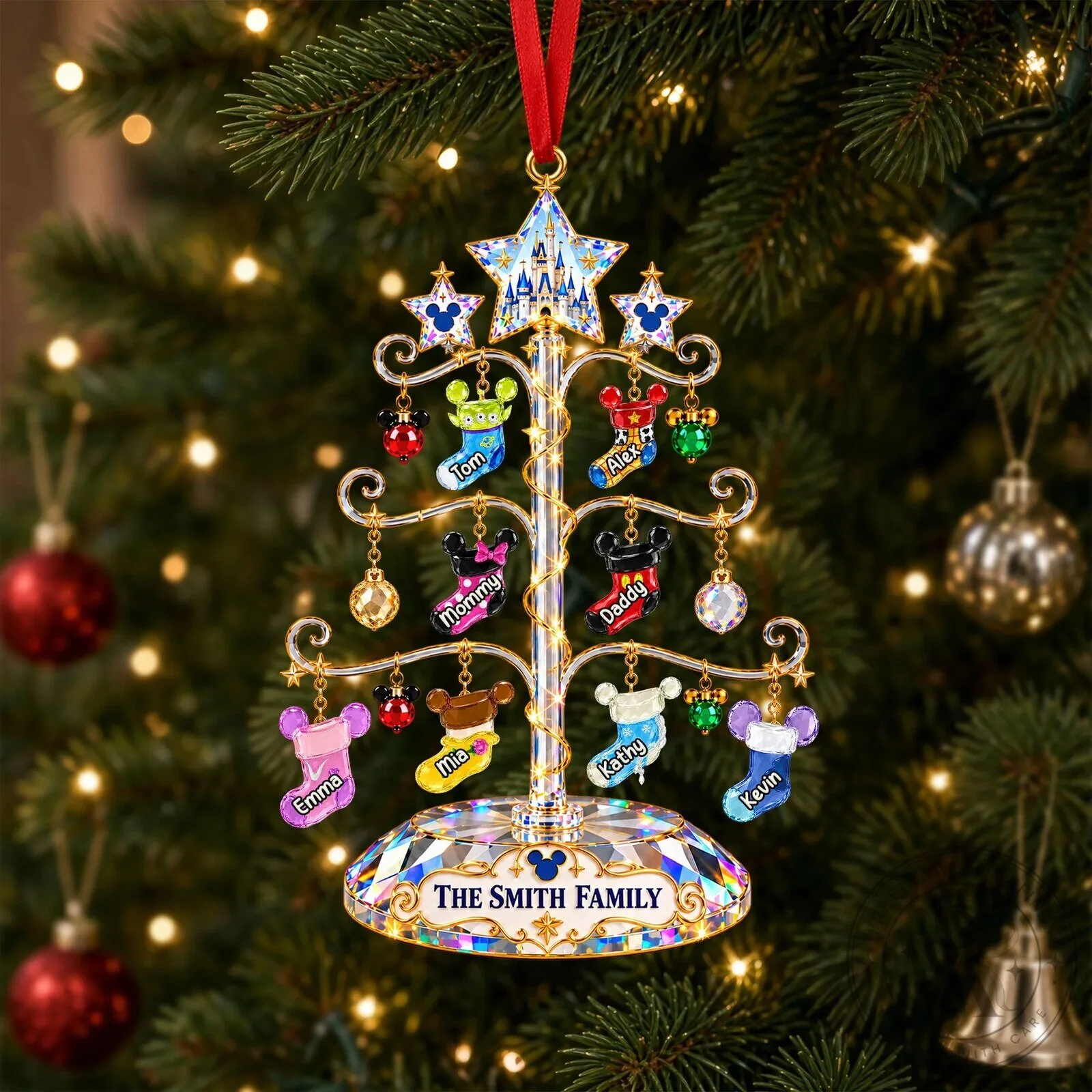 Custom Mickey Mouse Family Ornament for Christmas Tree by Disney