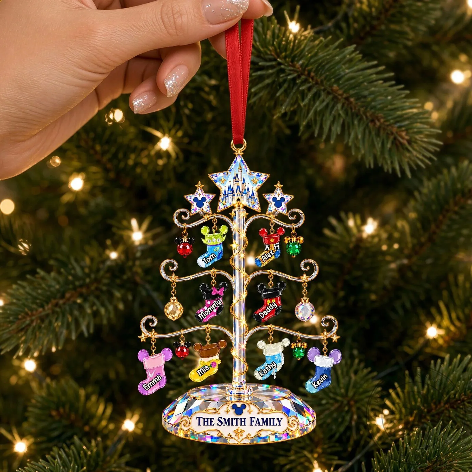 Custom Mickey Mouse Family Ornament for Christmas Tree by Disney 7 Custom Mickey Mouse Family Ornament for Christmas Tree by Disney
