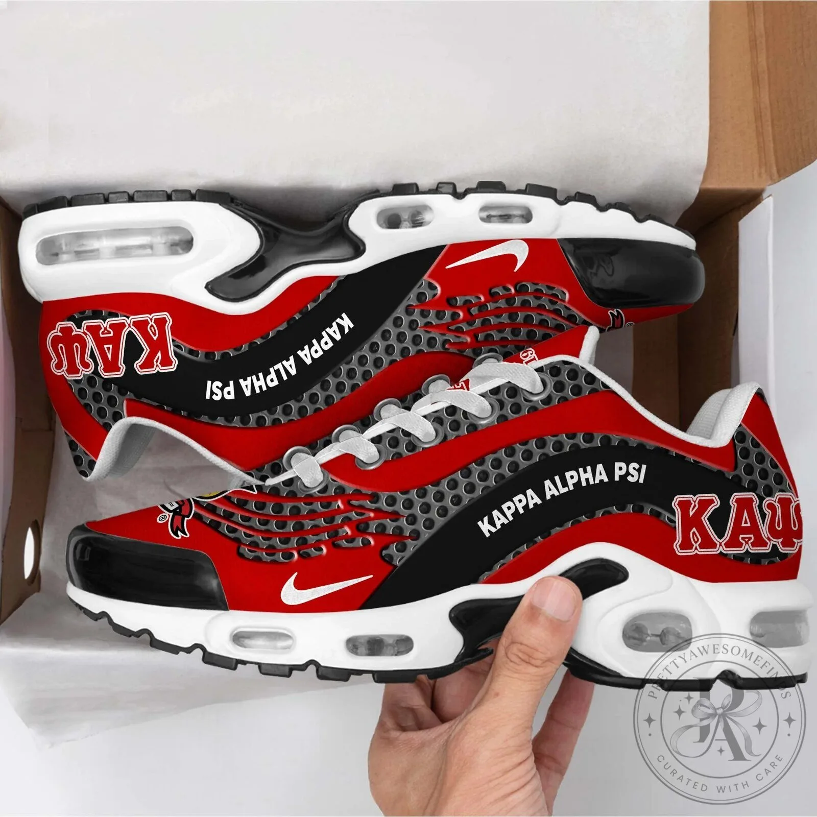 Kappa Alpha Psi Fraternity Red Black Custom Air Cushion Shoes 11 Kappa Alpha Psi Fraternity Red Black Custom Air Cushion Shoes