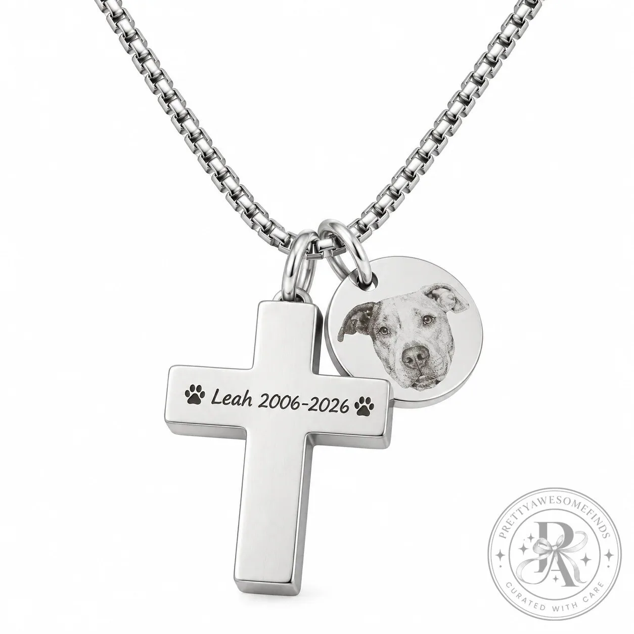 Personalized Pet Memorial Cross Urn Necklace with Photo Charm and Engraving 18 Personalized Pet Memorial Cross Urn Necklace with Photo Charm and Engraving