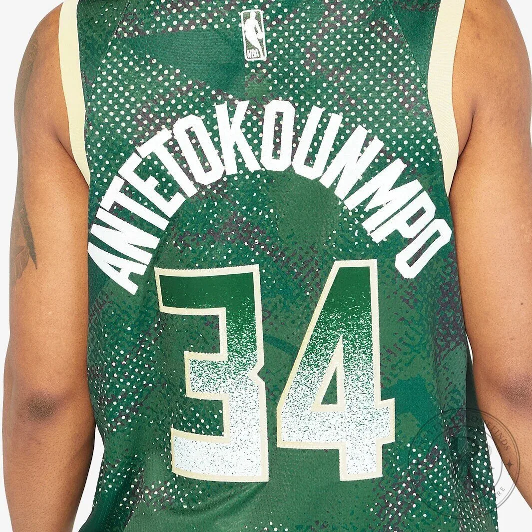 Giannis Antetokounmpo Milwaukee Bucks Green Select Series Basketball Jersey 15 Giannis Antetokounmpo Milwaukee Bucks Green Select Series Basketball Jersey