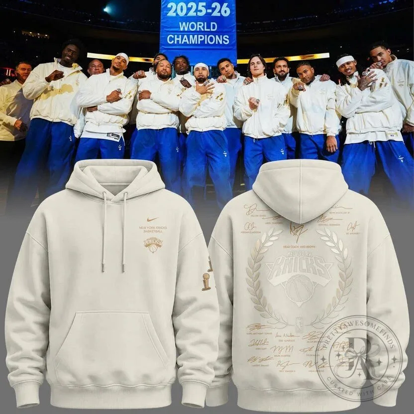 New York Knicks 2026 NBA World Champions Commemorative Hoodie