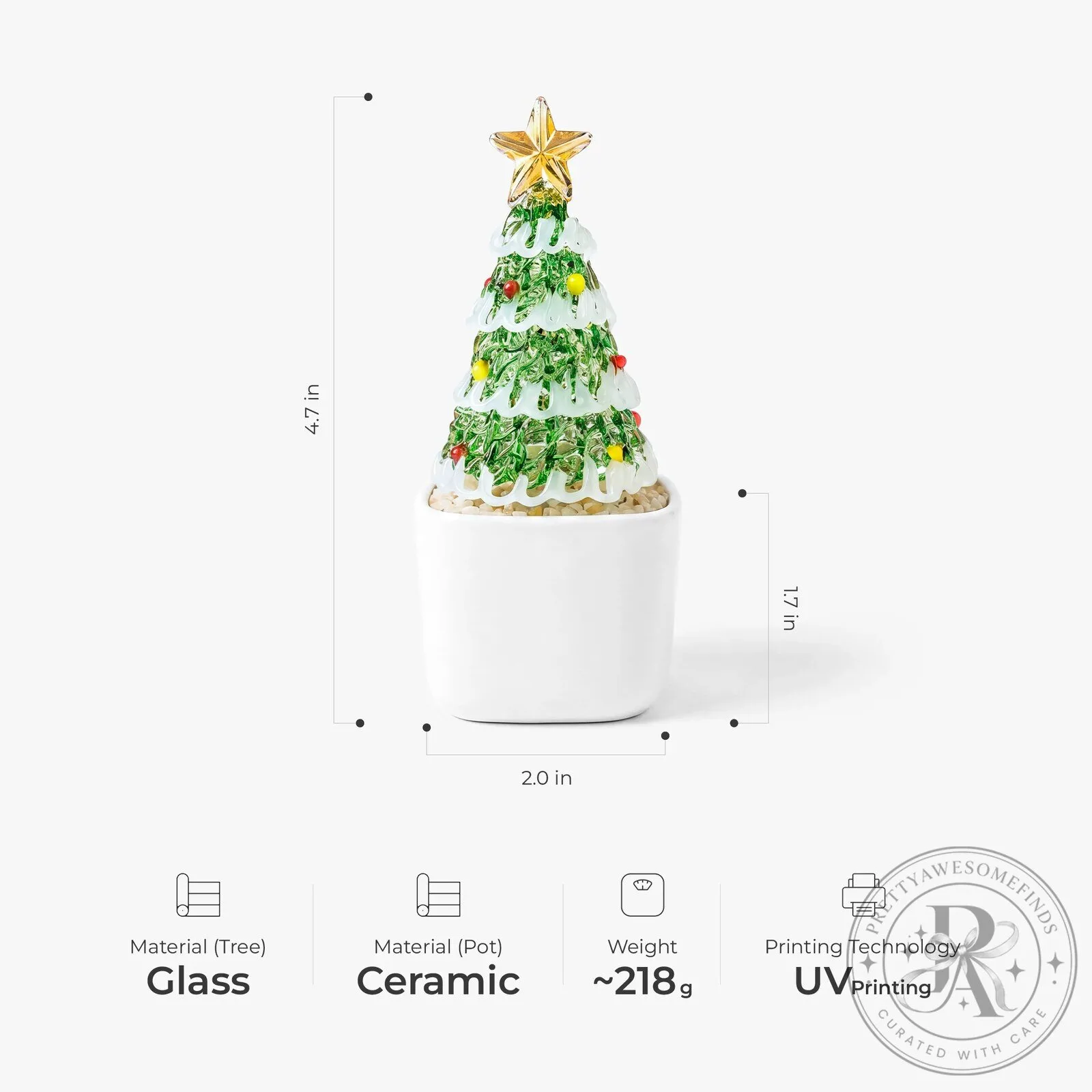 Personalized Christmas Tree Glass Ornament with Custom Photo and Message for Dad 7 Personalized Christmas Tree Glass Ornament with Custom Photo and Message for Dad