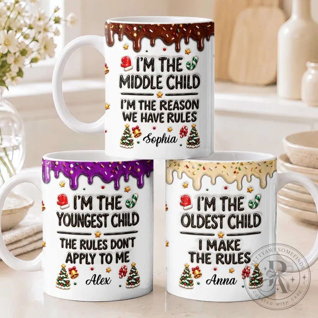 Funny Christmas Sibling Birth Order Middle Youngest Oldest Child Coffee Mug 7 Funny Christmas Sibling Birth Order Middle Youngest Oldest Child Coffee Mug