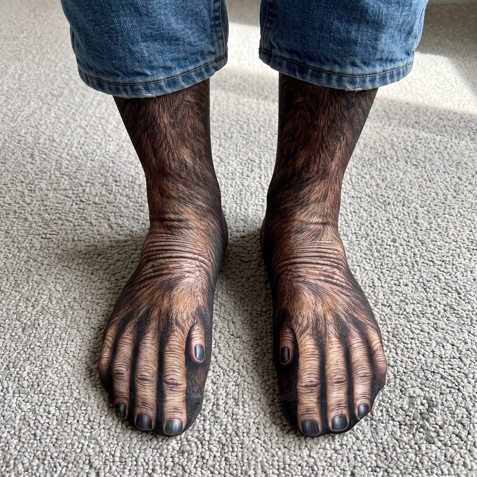 Funny Bigfoot Hairy Feet Novelty Socks for Men and Women, Prank Gift 10 Funny Bigfoot Hairy Feet Novelty Socks for Men and Women, Prank Gift