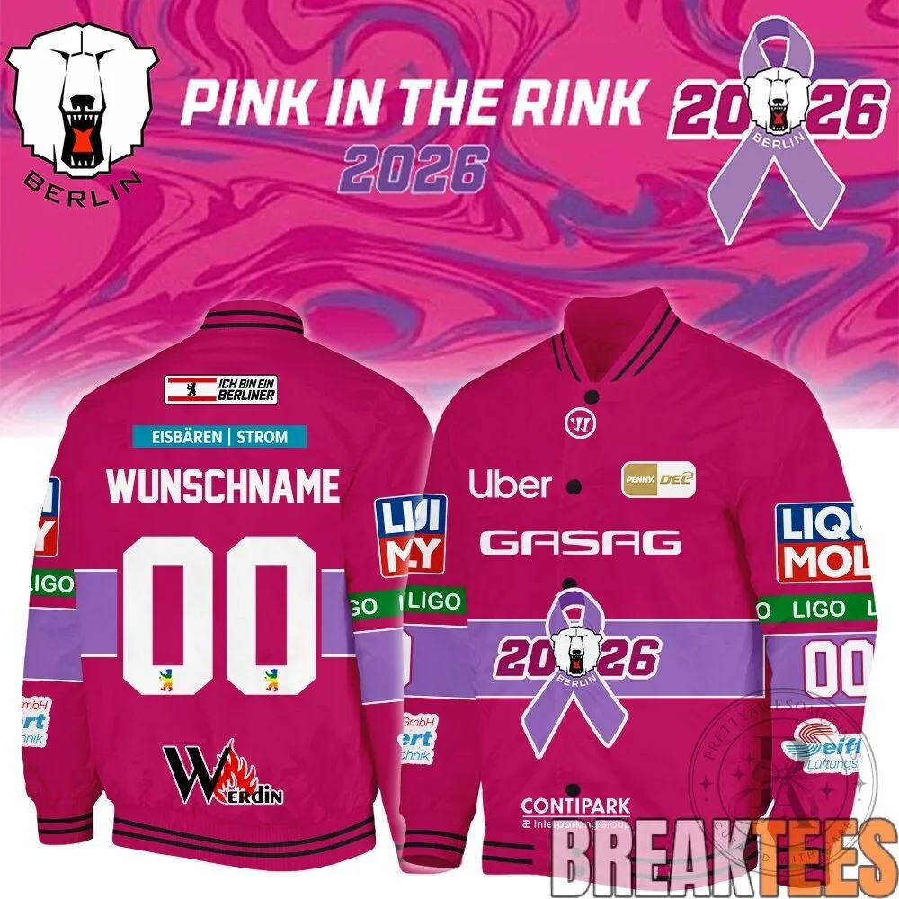 Eisbären Berlin Pink in the Rink 2026 Bomber Jacket