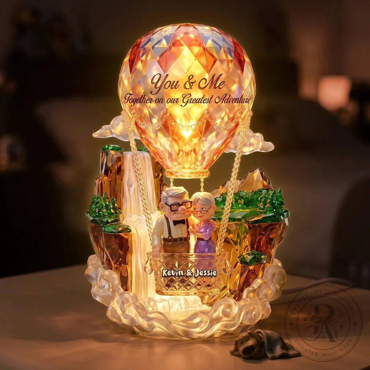 Up Movie Carl and Ellie Hot Air Balloon Light Box - Personalized Couple's Gift 7 Up Movie Carl and Ellie Hot Air Balloon Light Box - Personalized Couple
