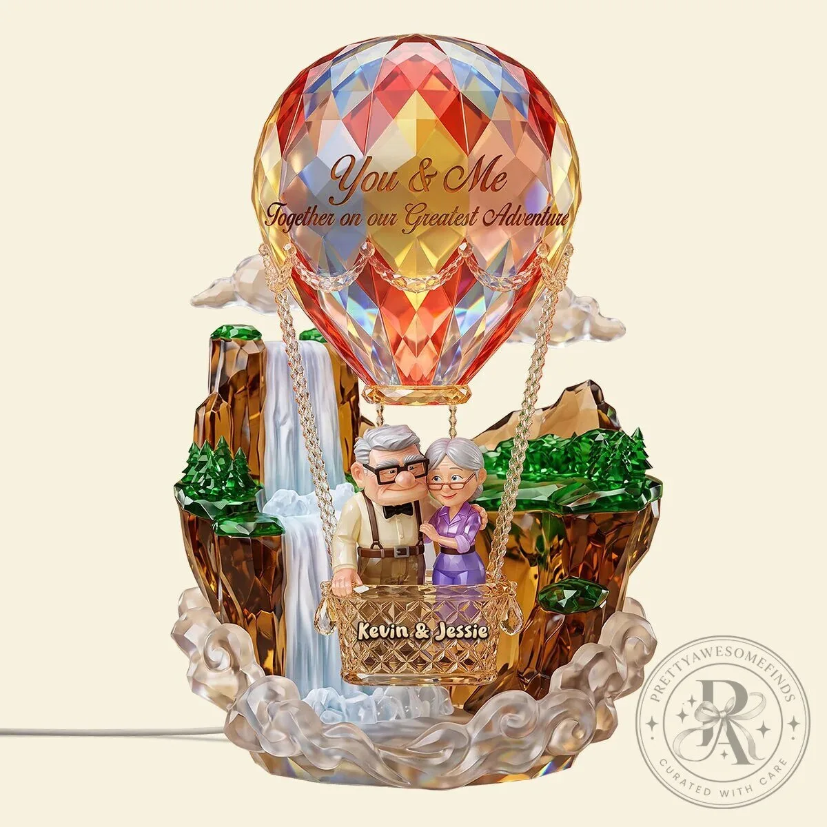 Up Movie Carl and Ellie Hot Air Balloon Light Box - Personalized Couple's Gift 8 Up Movie Carl and Ellie Hot Air Balloon Light Box - Personalized Couple