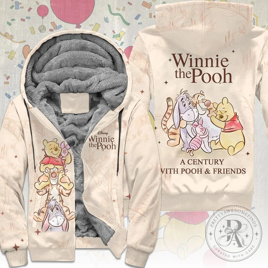 Winnie the Pooh 100th Anniversary Fleece Zip Hoodie