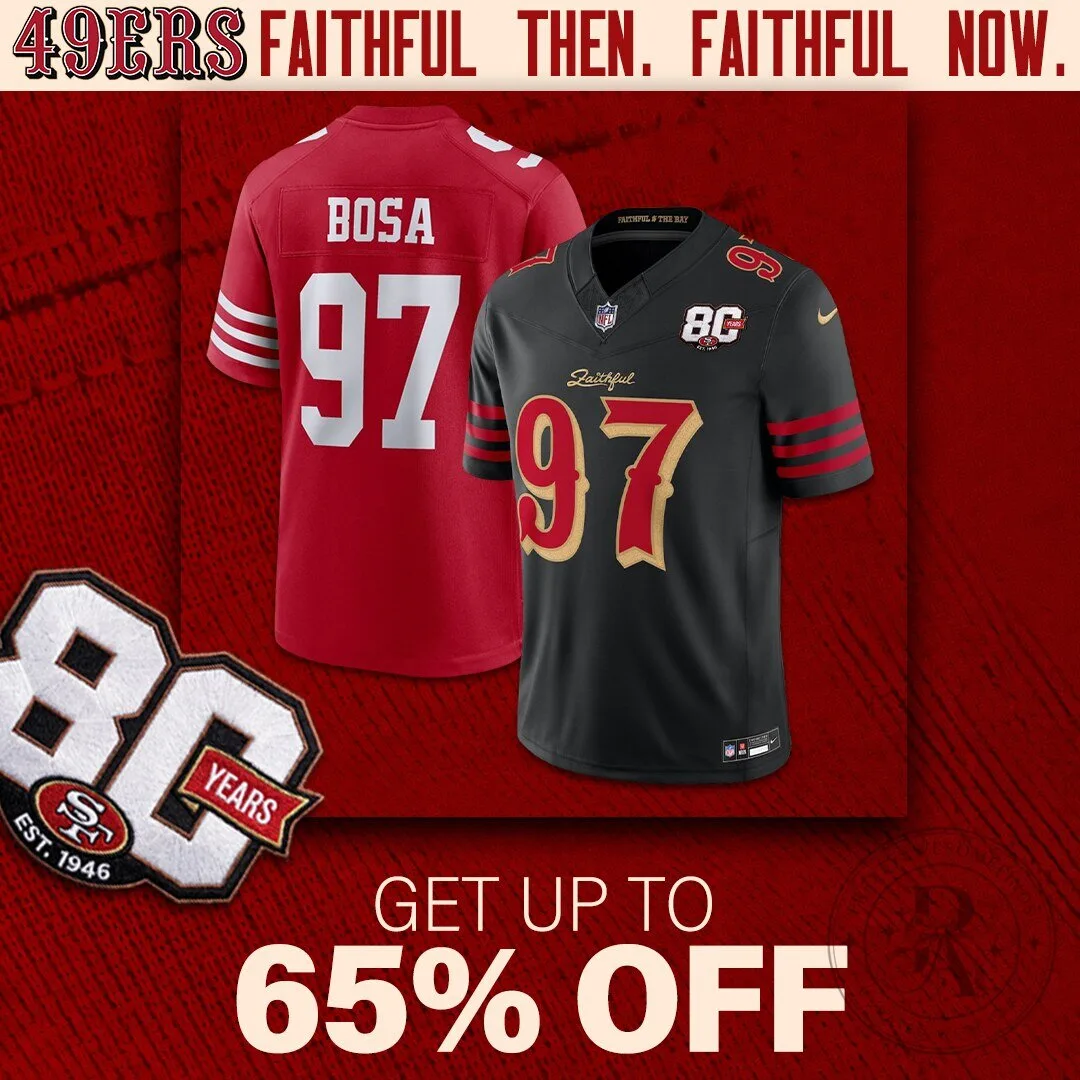 San Francisco 49ers Nick Bosa Number 97 NFL Football Jersey